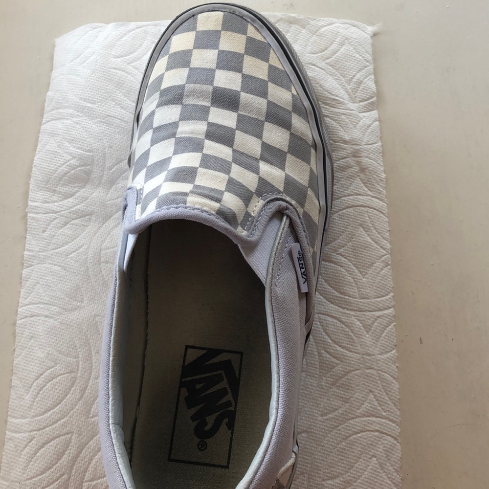 Grey Checkerboard Vans